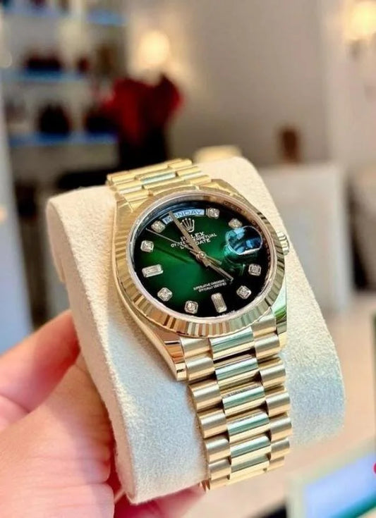 Rolex Day Date Gold Green