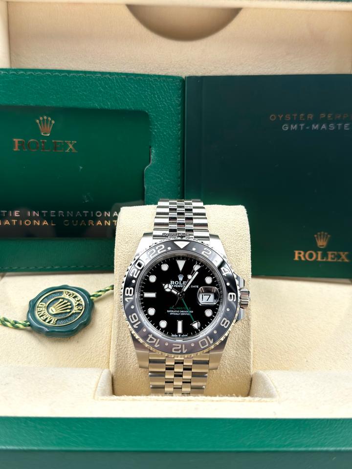 Rolex GMT Silver Black